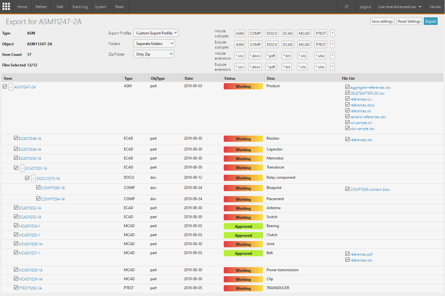 export-with-columns